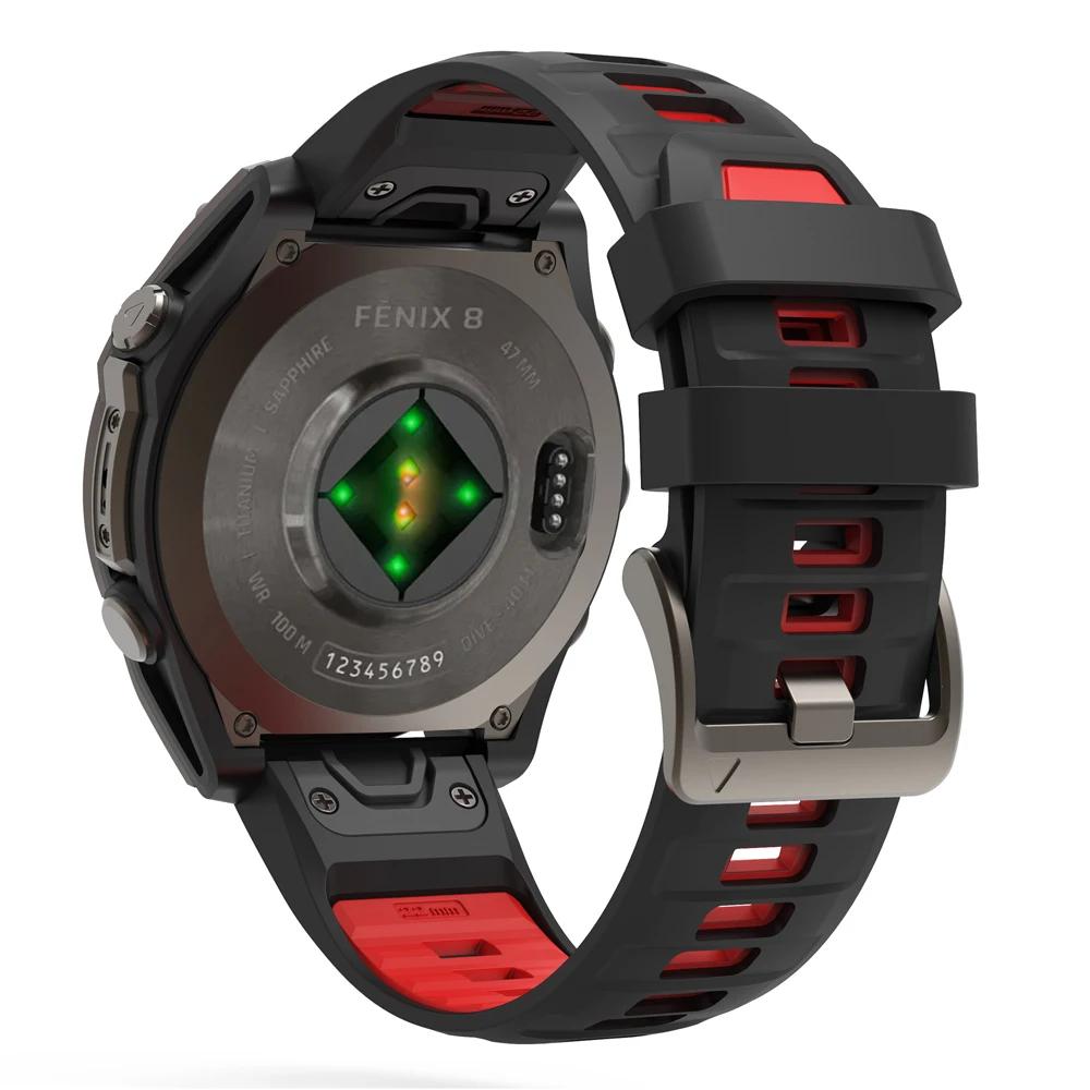 22 26mm QuickFit Strap for Garmin Fenix 8 E 7X 7 6X 6 Pro 5X Plus 3HR Bracelet Epix Gen 2 Enduro 3 Tactix Silicone Band