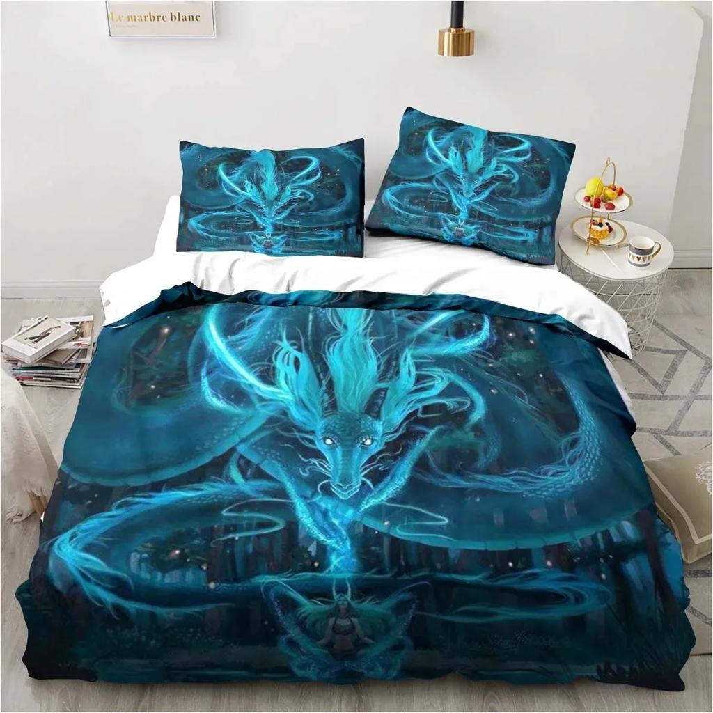 Dragon Head 3D Duvet Cover Set for Bedroom Decor Dragon Bedding Sets King Queen Size Bed Set Home Textiles Bedclothes