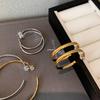 2025 Luxury 999 Pure Silver & Gold Large Hoop Earrings - Elegant, Feminine Design