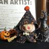 Halloween Atmosphere Pumpkin Cape for Labubu Cute Magic Broom Cloak Set Bat Decorative Button for 17cm Ladbubu Dolls Accessories