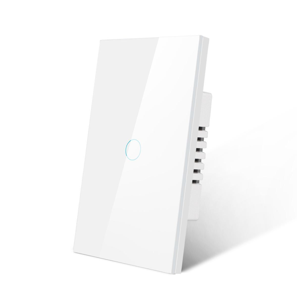 

Tuya Smart Life Zigbee Сенсорний настінний вимикач світла Немає нейтрального проводу Немає потреби в конденсаторі Контроль програми Сумісний Alexa Google Home 1-Gang білий