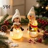 Creative Holiday Gift Selection Christmas Luminous Ornament, Durable Resin with Warm LED Light Design, Exquisite Table Decor Add Festive Atmosphere