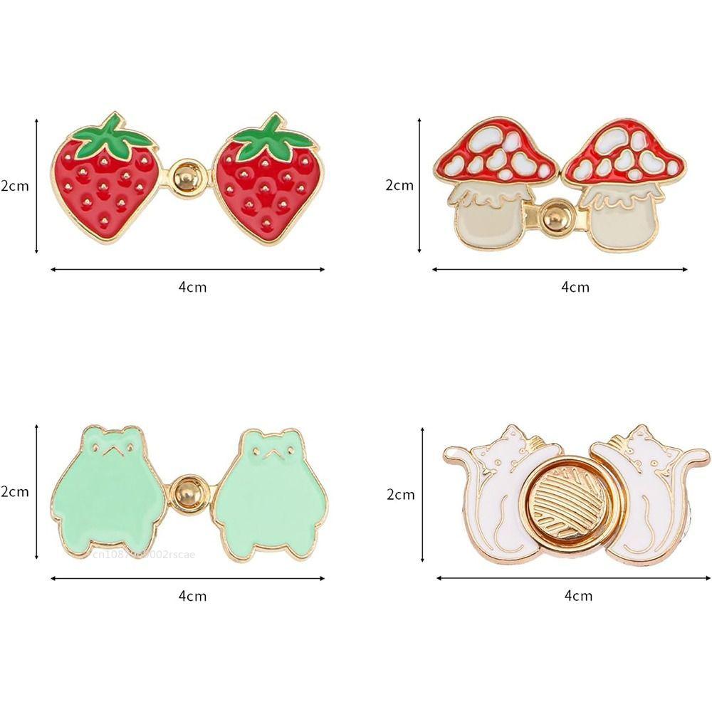 Cute Replacement Jeans Buttons Repair Kit Reusable Waist Adjustable Button Strawberry/Frog/Mushroom Pants Pins Jeans