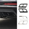 2pcs Car Accessories Silver / Glossy Black Stainless Steel Car Tail Muffler Exhaust Pipe Cover For Cadillac XT6 -