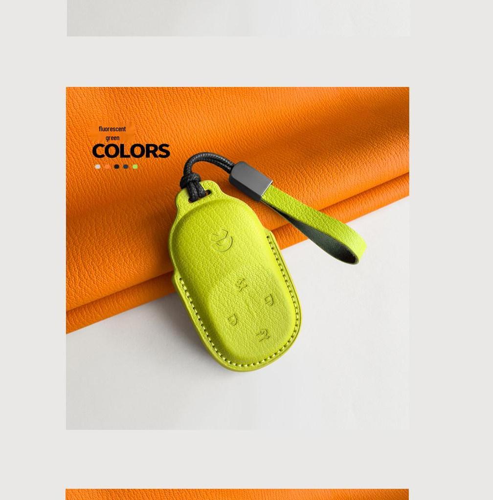 Premium Ceramic Key Shell for 2026 NIO ES8 ET9 - Genuine Leather Cover & Buckle for Men & Women