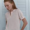 Elssibeui Zip-Up Detail Knit Top_Pink