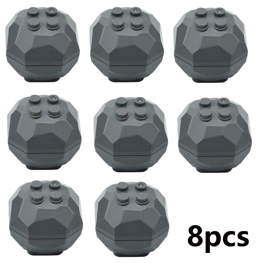 

Non-Toxic Building Blocks Dark Bluish Gray Rock 4 X 4 Octagonal Boulder Scene Parts Accessories 30293 30294 Castle City Gift