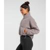 Gymshark Chaqueta midi de forro polar Elevate, color malva lavado, B5a7t Pbrk