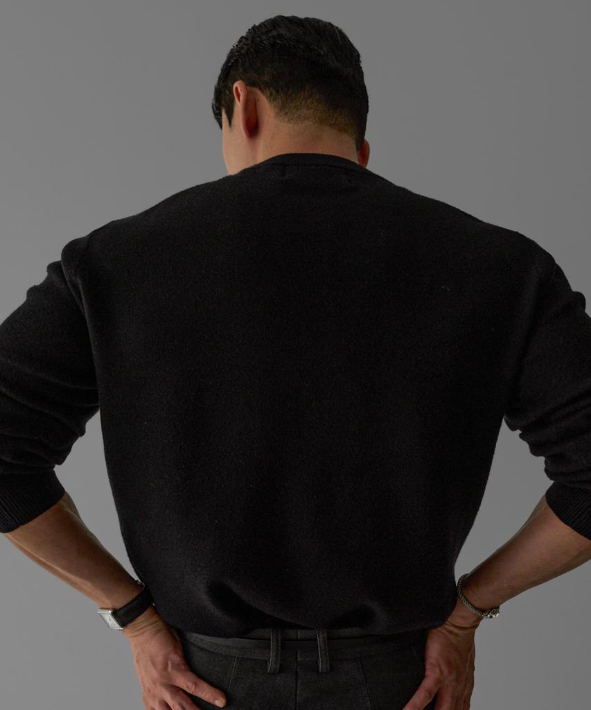 Baulopeulodeogteu Soft Double-Weave Round Knit [Black]