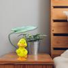 Small Ducks Garden Sculpture With Detailed Orange Feet Weatherproofed Resins Decoration Outdoor Balcony Ornaments