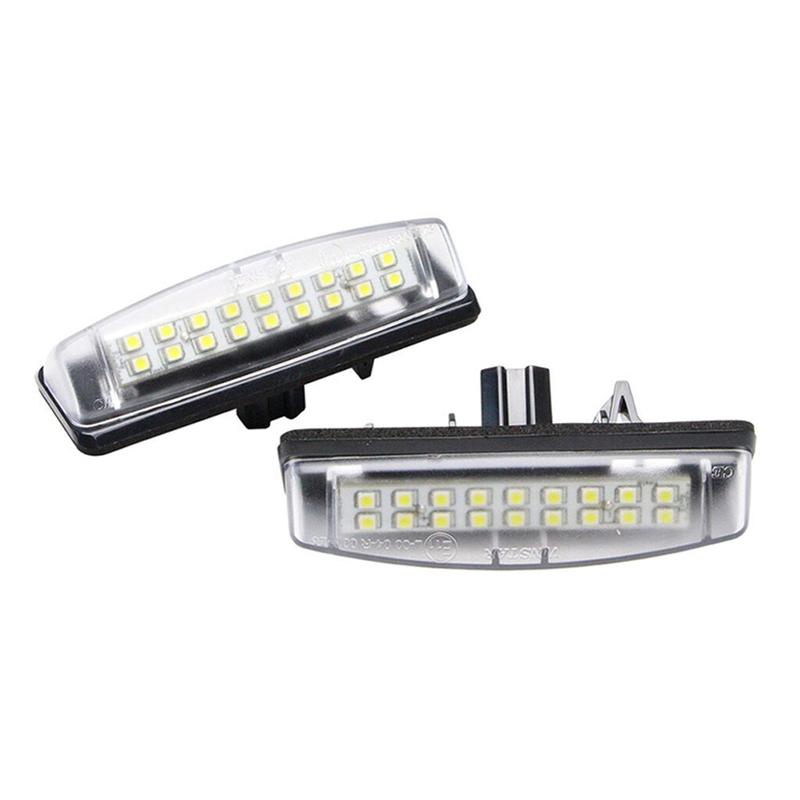 2Pcs For Mitsubishi Colt Plus Grandis 2003- Car LED License Plate Light Assembly 6000K Whit Canbus No Error Lamp Accessories