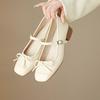 Leather Version~ Flat-bottomed Comfortable Soft-soled Shoes with Bow and Light Mouth Laden Shoes Versatile Retro Grandma Mary Jane