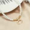 Pearl necklace new moon jewelry niche high-end accessories long neck chain women's light luxury collarbone chain