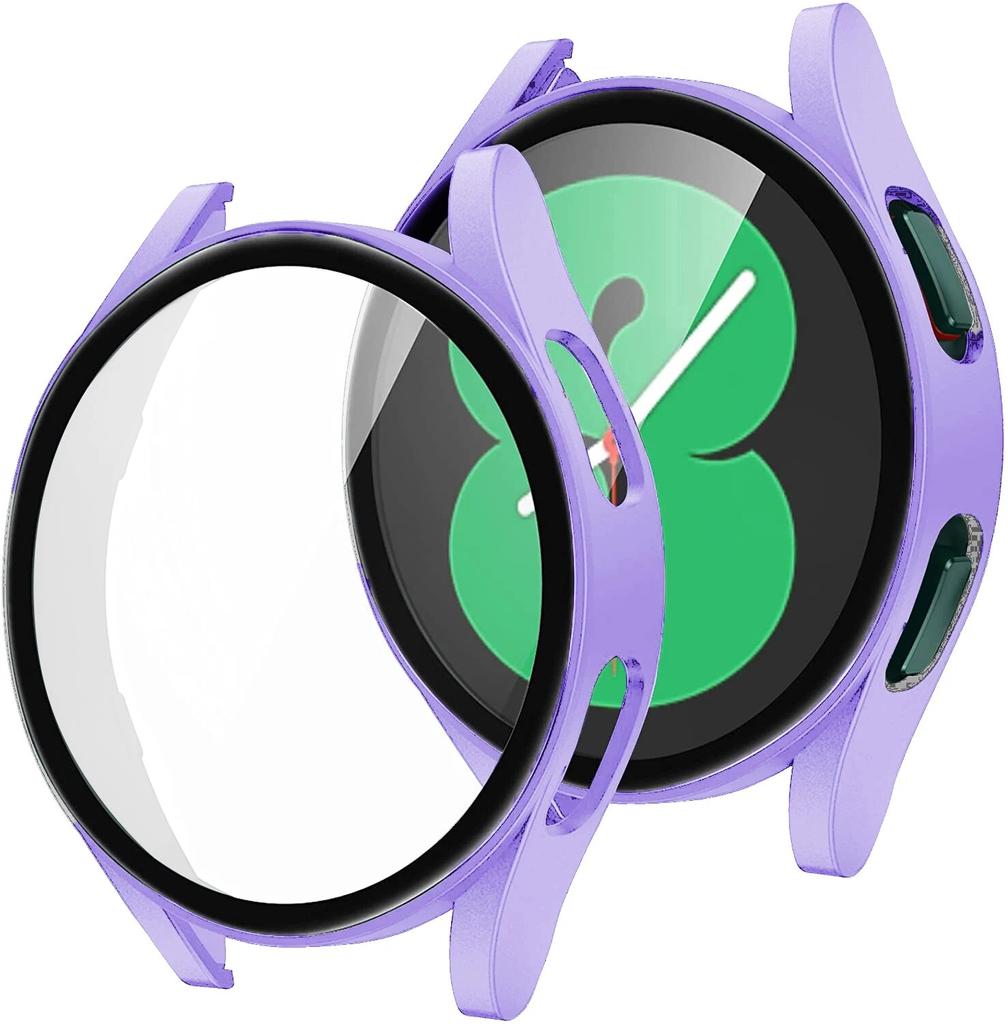 Glass+Case for Samsung Galaxy Watch 5 4 40mm 44mm Accessorie PC All-around Anti-fall Bumper Cover Watch5 Watch4 Screen Protector