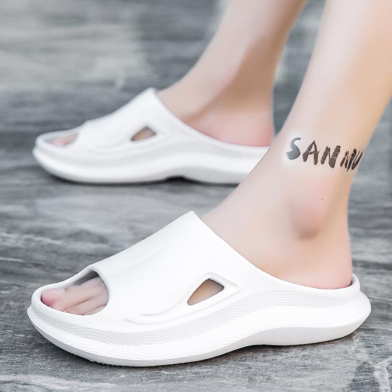 Non Slip Beach for Household Use Open-Toe Cushioning Slides - Non-slip Comfortable Casual Slippers