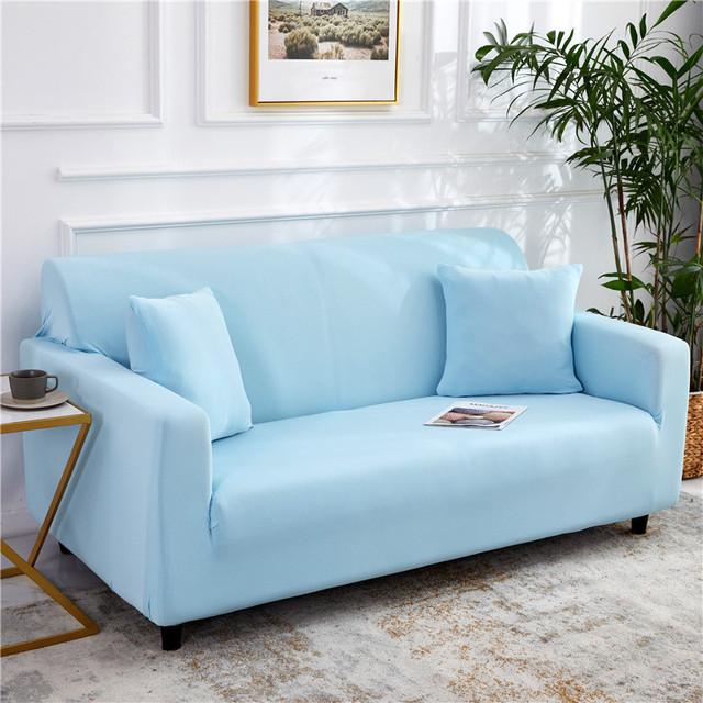 Elastic Solid Color Sofa Covers For Living Room Spandex All -Inclusive Couch Cover Sectional Sofa Cover Stretch Furniture Shield