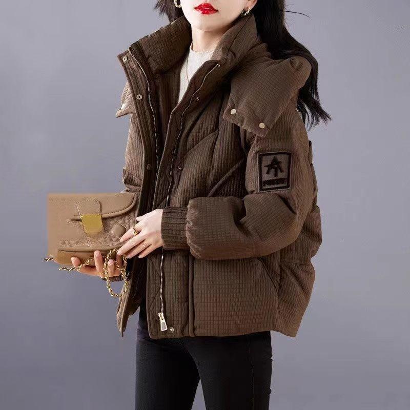 Women Short Padded Coat Winter Thickened Warm Fashionable Cotton Jacket Outerwear