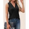 YYFS Women's Fashion Casual Summer Spring Solid Color Print Sleeveless V-Neck Blouses & Shirts