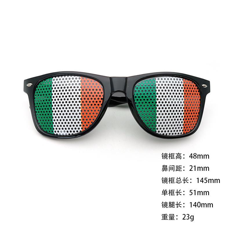 World Cup sunglasses football flag pinhole sticker 2140 printed logo independence day printed rice nail sunglasses