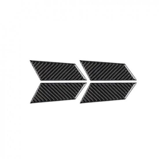 4Pcs Carbon Fiber Door Handle Bowl Cover Trim For Porsche Macan 2014-2019