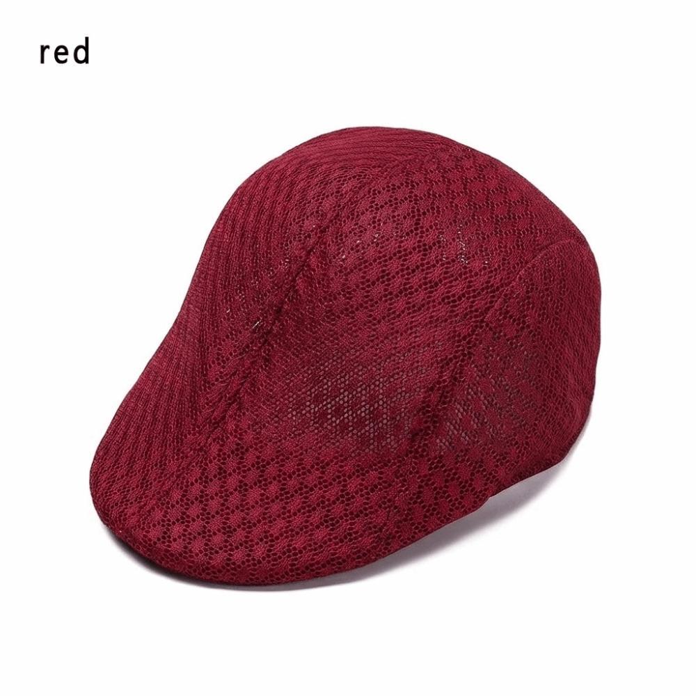 Summer Newsboy Style Adjustable Breathable Gatsby Hats Sun Caps Mesh Caps Beret Hats