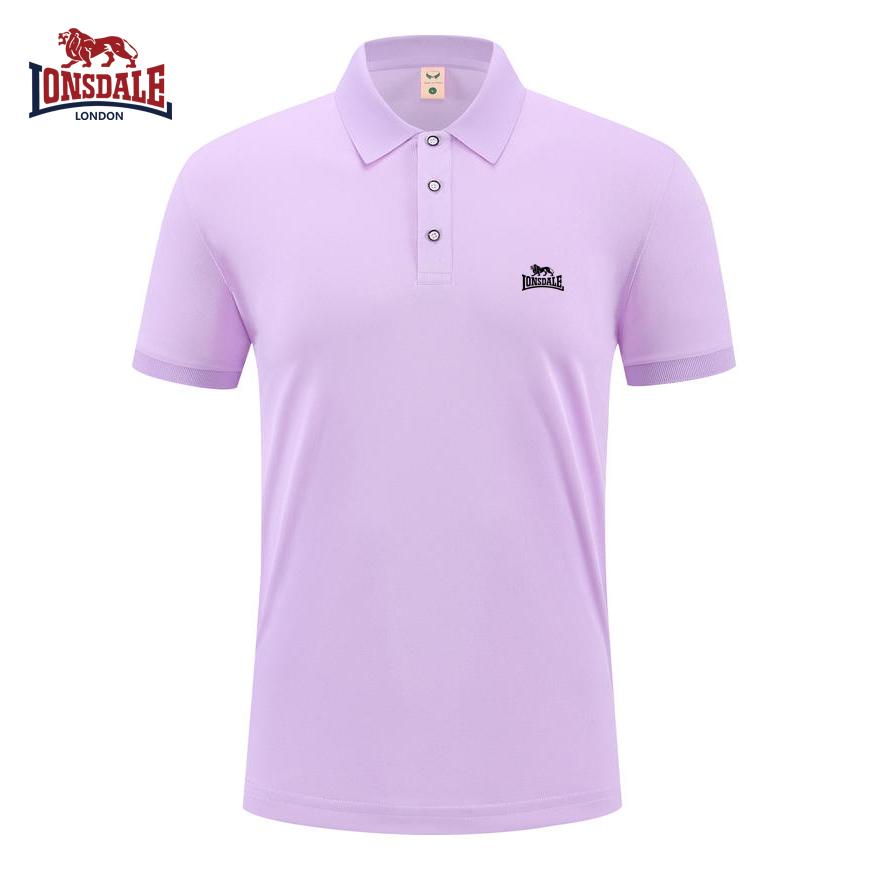 Lonsdale 2026 Zomer Nieuw Geborduurd Casual Sportkraag Poloshirt, Zweetafvoerend en Vocht absorberend Puur M