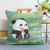 Cute Panda Print Decorative Pillowcase Bedroom Living Room Square Cushion Pillowcase