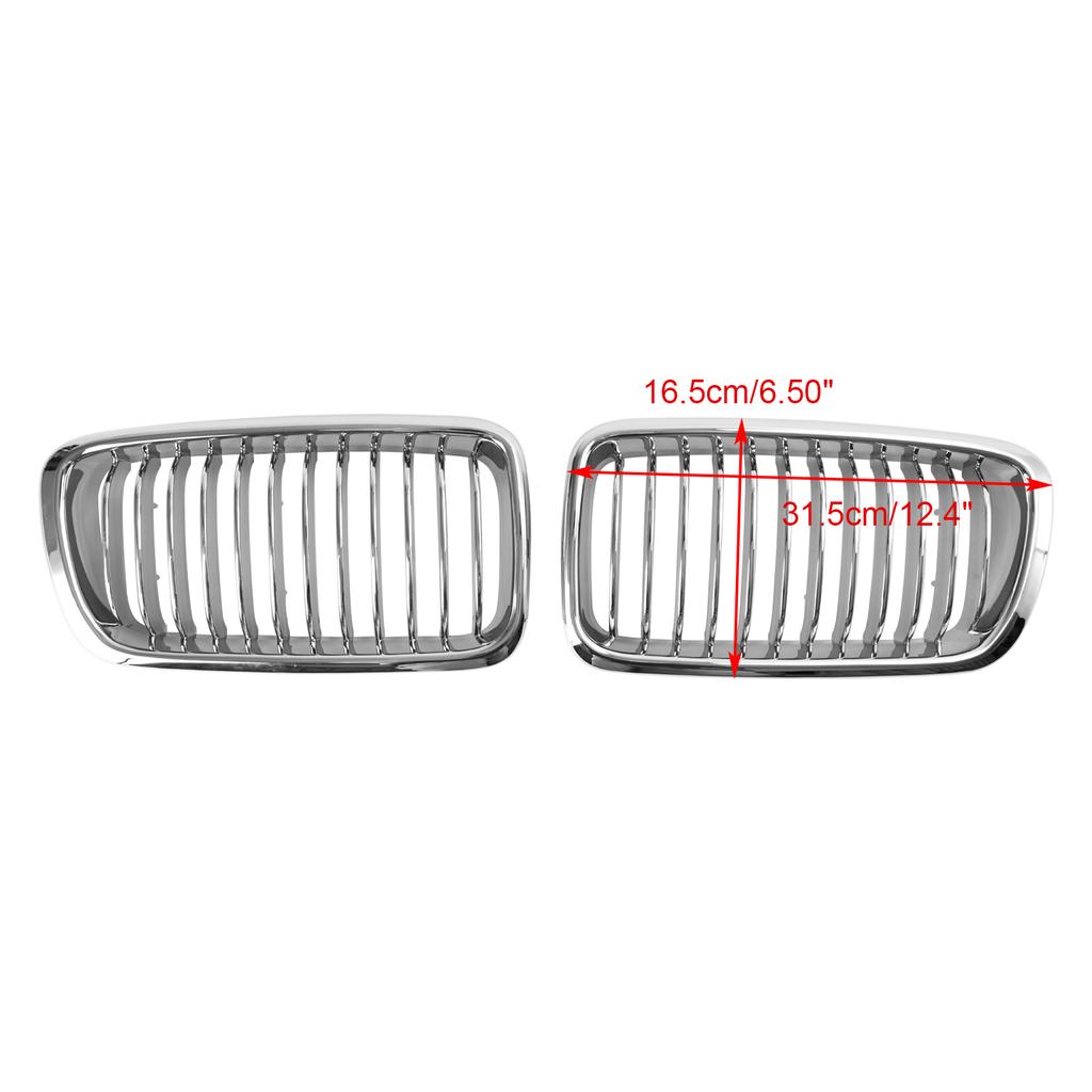 2 STÜCKE Chrom Front Nieren Grill Gitter Passend für BMW 7er E38 1994-2001