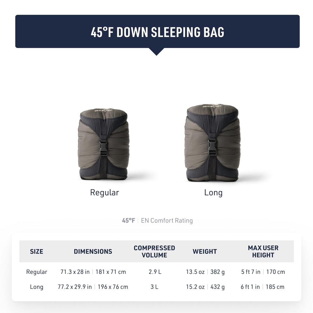 Sea to Summit Spark Ultralight Down Sleeping Bag 45 Degree Regular Women's