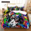 Dog Duvet Cover Set 3D Print Dog Math Book King Queen Full Size Comforter Cover For Kids Boys Girls Teens Polyester Bedding Set