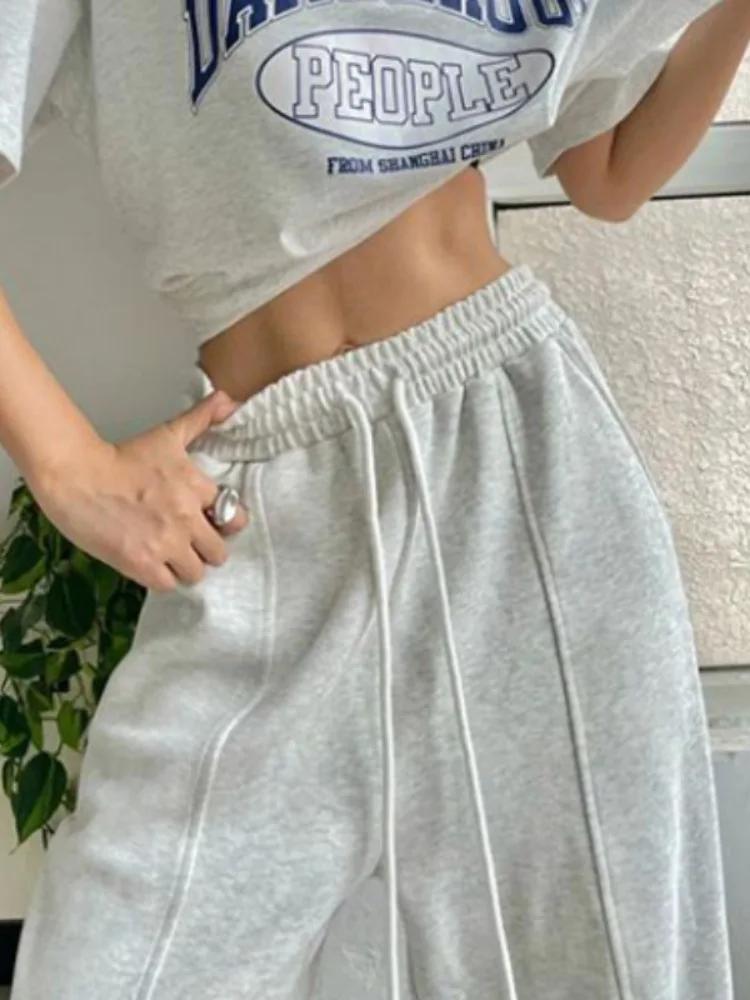 Vintage Y2k Baggy Joggers Sweatpants Woman Oversized Korean Fashion Sports Pants Harajuku Streetwear Gyaru Trousers