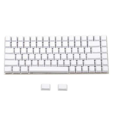 YMDK Hvit Svart Dolci Tykk PBT 84 68 64 Blankt Tastesett OEM Profil Tastehette for MX Mekanisk Tastatur Keychron K2 K6 Keycool Tada68 YD64 (Hvit)