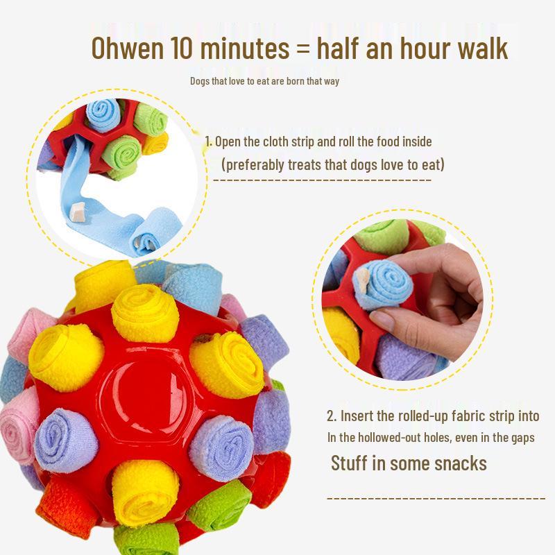 Enhanced Bite-Resistant Pet Snuffle Ball Puzzle Toy