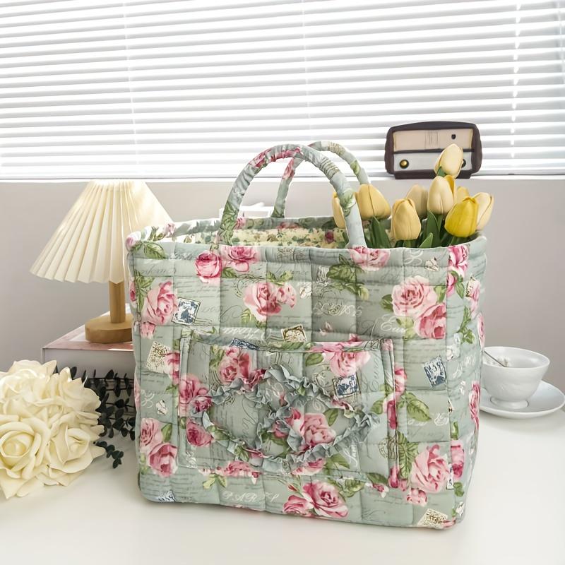 High Quality1pc Korean Style Contemporary Fabric Storage Basket, Portable Underwear Sundries Organizer, Printed Home Decor for Kitchen Bathroom