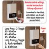 Instant Water Heater 3000W Electric Tankless Water Heater Wall-Mounted with LED Display Temperature