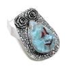 Caribbean Larimar Handmade 925 Sterling Silver Jewelry Pendant 1.77" P3S34
