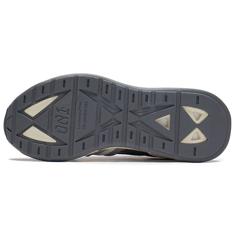 Li Ning 001 V2 Lightweight High Resilience Shock Absorption Non-Slip Wear-Resistant Low-Top Sports Casual Shoes Men Sneakers Gray AGCS109-1