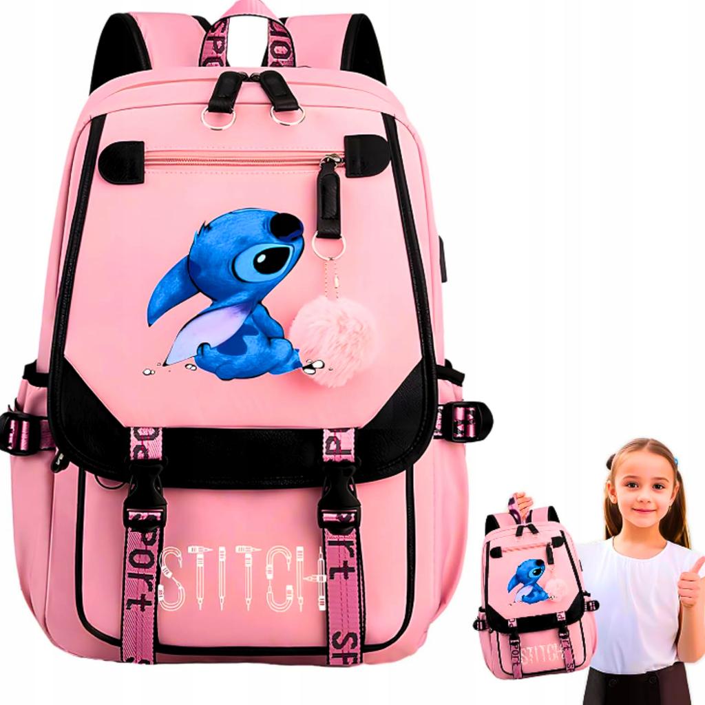 Lilo And Stitch Backpack For School, School, Urban, Travel, Roomy