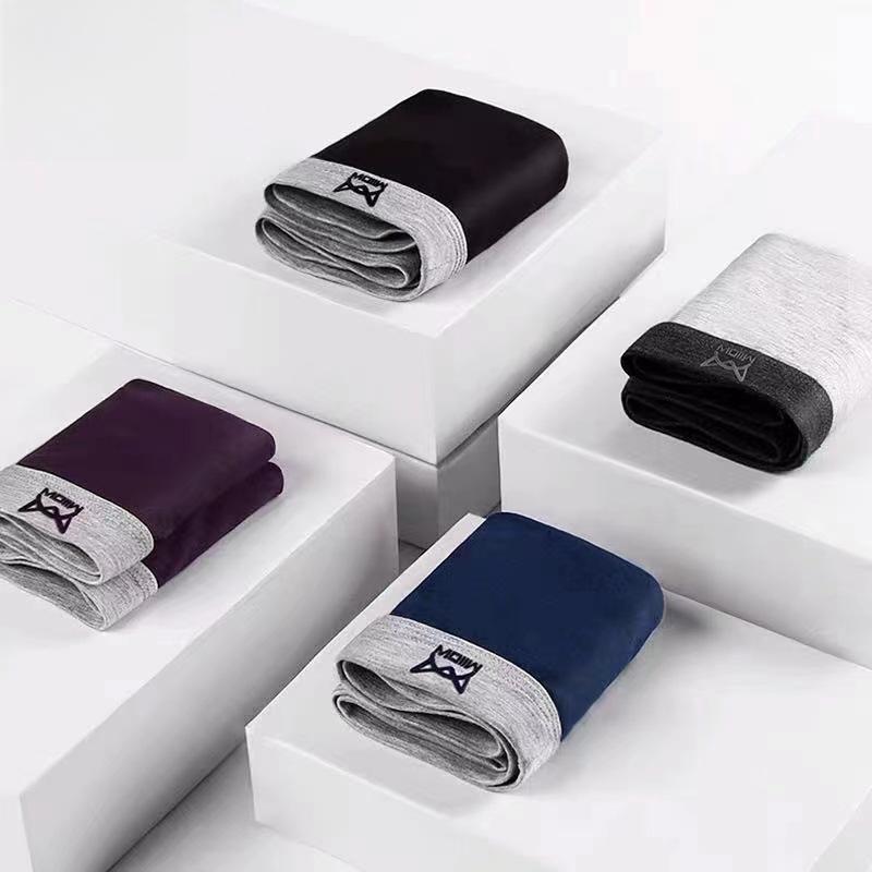 3pcs Underwear Men's Flat Corner Underwear Four Seasons Thin Four Corner Shorts Boxer Brief