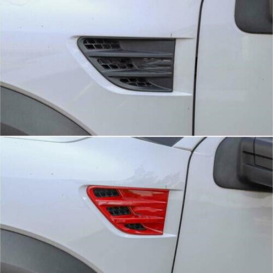 Front Side Cowl Air Vent Outlet Fender Cover Trim For Ford F150 Raptor 09-14 Red