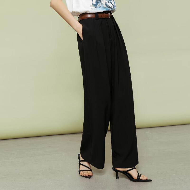 Women's High-Waist Loose Fit Casual Suit Trousers