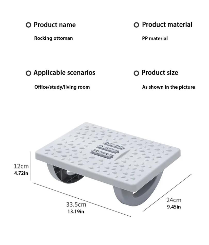 Foot Rest Under Desk Rocking Footstool with Massage Rollers Foot Rest Foot Relaxation Circulation for Home Study Office Work