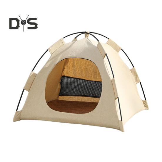 Pet Tent Outdoor Cat House with Non-Slip Bottom UV-Resistant Portable Foldable Indoor Outdoor Sunshade Cat Tent Dog House