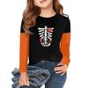 Girls Long Sleeve Halloween Day T Shirts Kids Fall Tops Crewneck Basic Tees 2-11Y