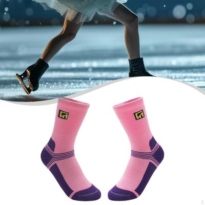 Figure Skating Socks Comfortable Breathable,for Ice Skates,for Children Ski Knee High Tights