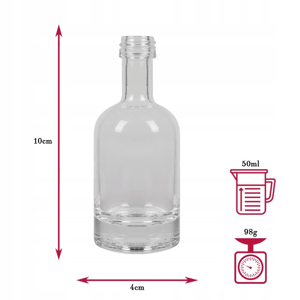TADEK Glass Bottle 50ml Mini Bottles for Tinctures + CAP As a Gift