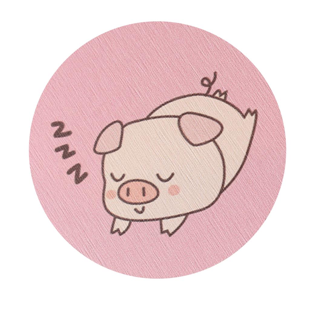 Round Cartoon Diatom Mud Coaster Water Absorbent Coaster Cutlery Insulation Anti Scalding Pad Marble Table Decor