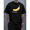 European Sizes Men'S Casual Short Sleeve T-Shirt -  Banana Graphic Design | Breathable Summer Tee, Machine Washable,  Vibrant Printed Crewneck Shirt