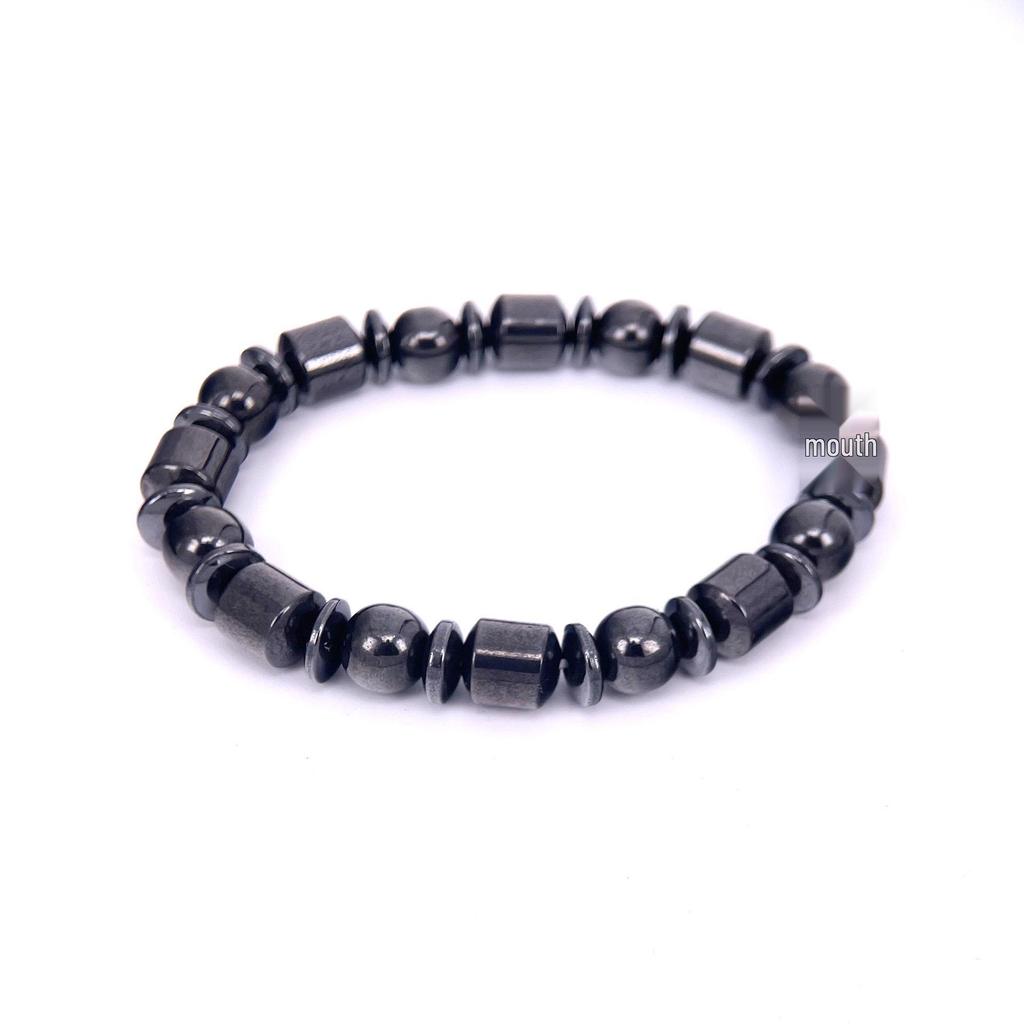 Hematitový magnetický korálkový elastický náramek
