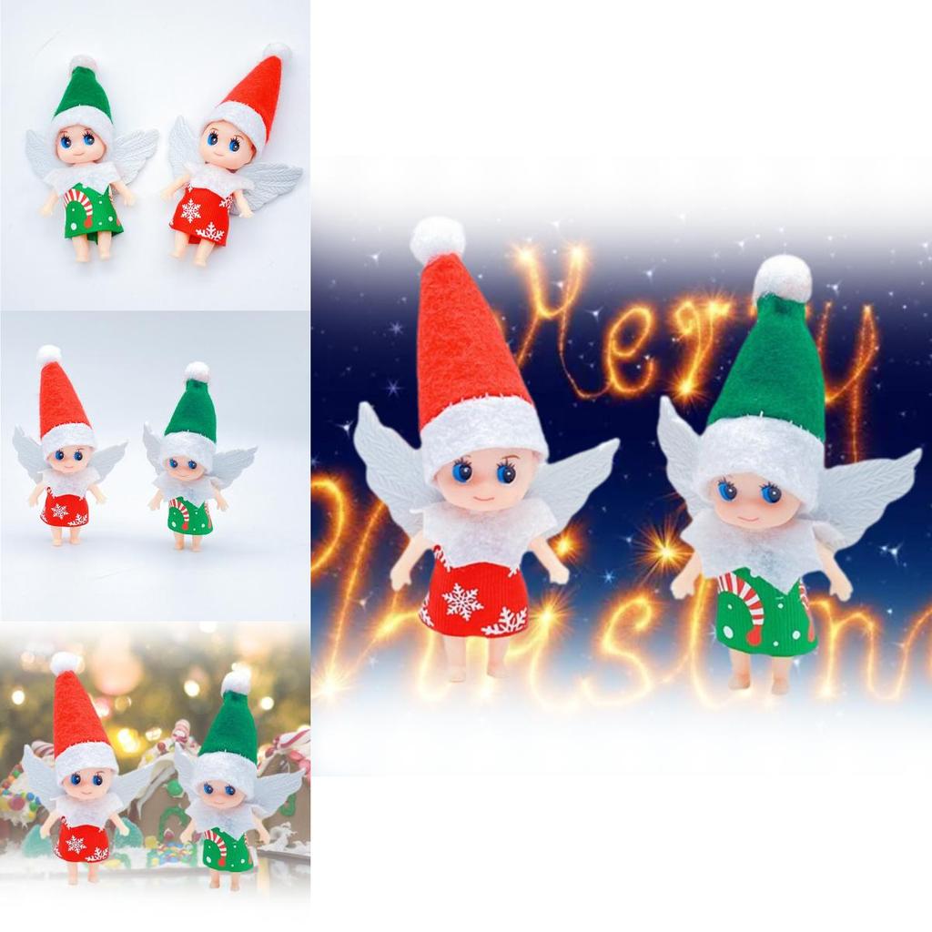 Okouzlující vánoční panenka miminko elf, dekorativní figurka, ideální pro sváteční dekorace